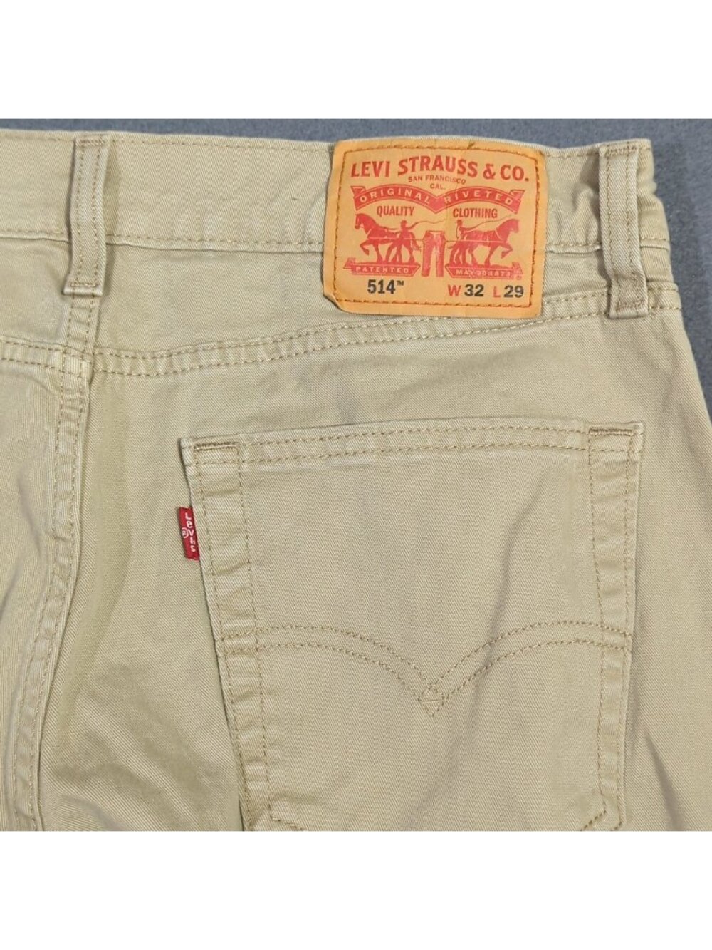Levi's Pants Men's 32x29 Fits 33x27 Khaki Beige 514 Straight Fit